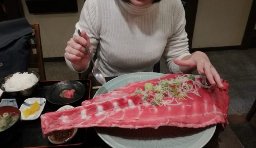 じもの亭のマグロの中落ち定食はあまりにも巨大だった
